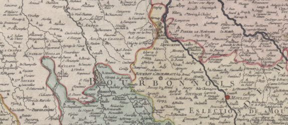 Carte de la généralité de Moulins
