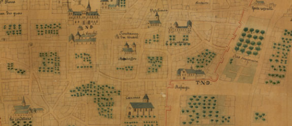 Plan de la ville de Clermont capitale de toute la province d'Auvergne