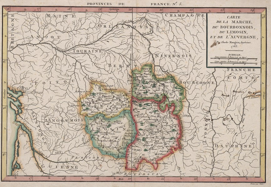 Carte du Bourbonnais